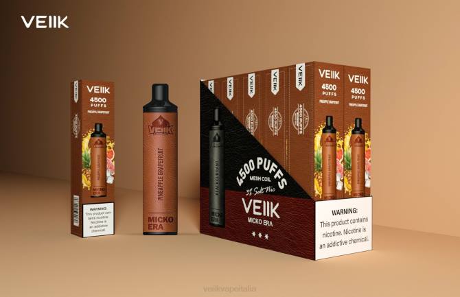 VEIIK Micko Era 4500 puff monouso da 30 mg pompelmo ananas 40L66 VEIIK Vape Review