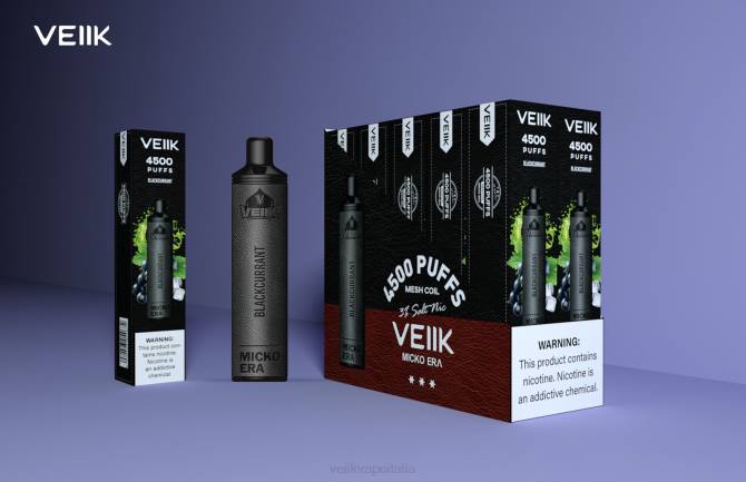 VEIIK Micko Era 4500 puff monouso da 30 mg ribes nero 40L69 VEIIK Airo Italia