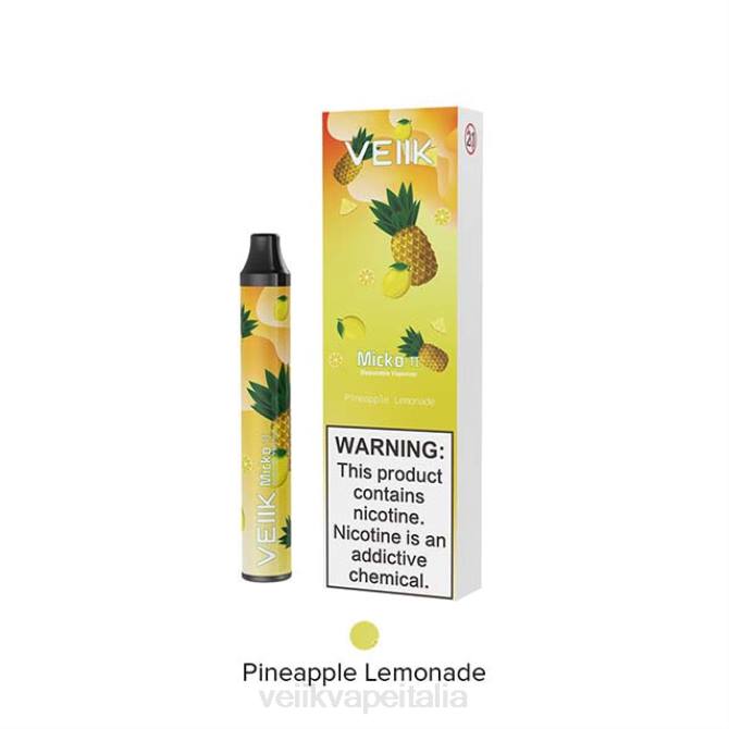 VEIIK Micko Pie vaporizzatore usa e getta da 600 puff limonata all'ananas 40L627 VEIIK Vape Micko Q Italia